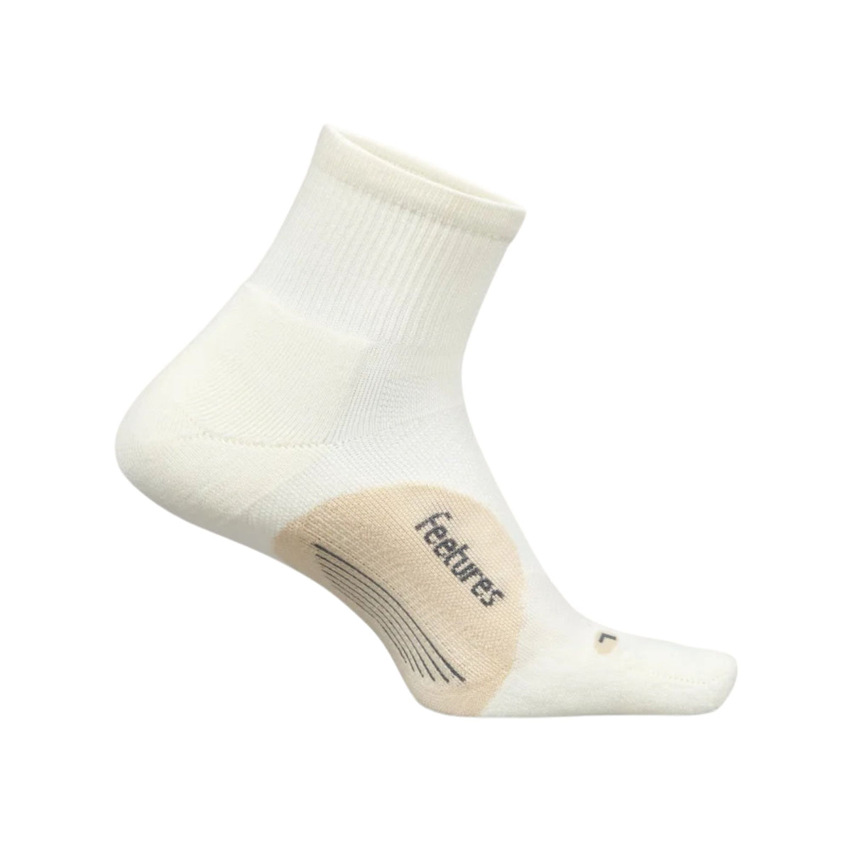 Feetures Elite Light Cushion Quarter Sock in Linen, alternate view