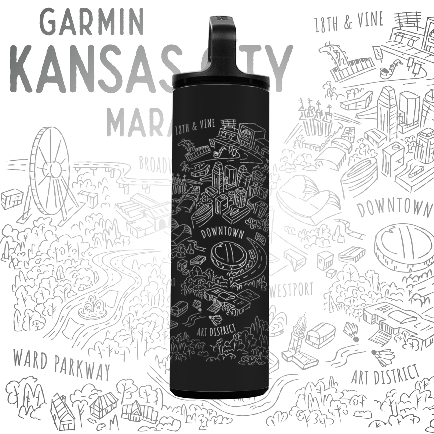 KC MARATHON MIIR 20 OZ WIDE MOUTH WATERBOTTLE
