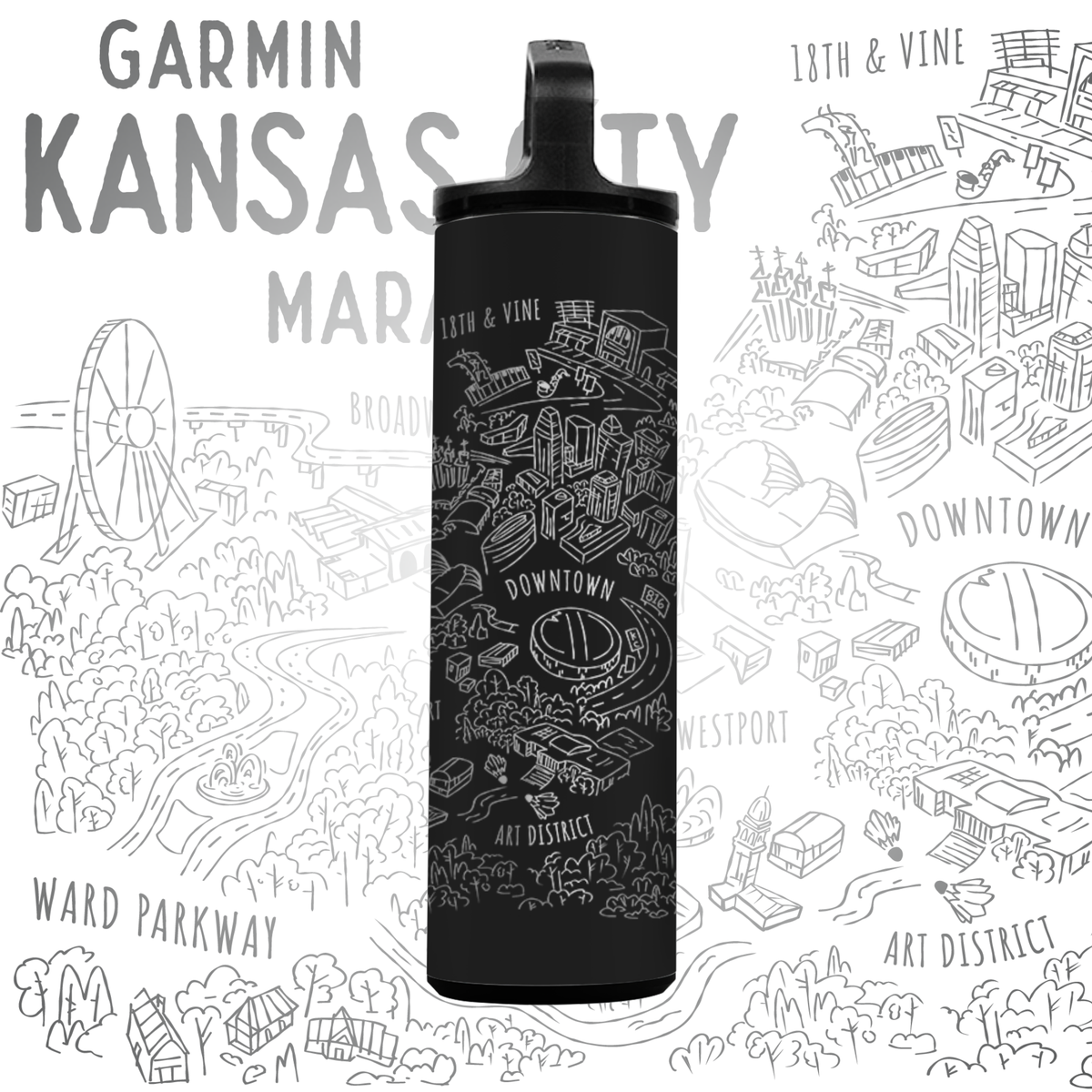 KC MARATHON MIIR 20 OZ WIDE MOUTH WATERBOTTLE