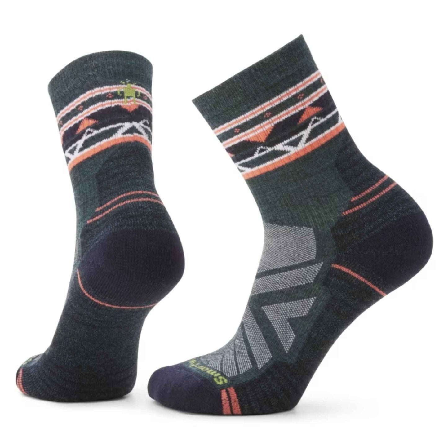 SMARTWOOL WOMEN'S HIKE LIGHT CUSHION ZIG ZAG VALLEY MID CREW SOCK