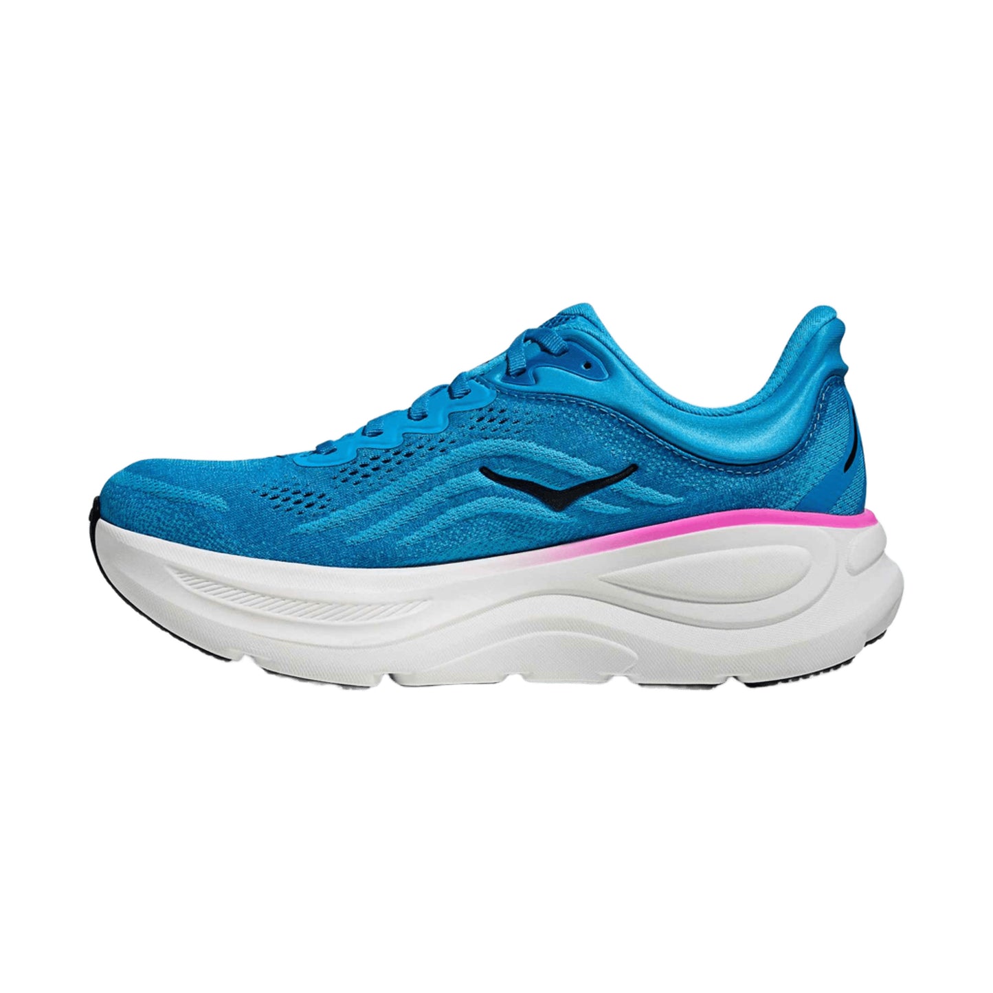 HOKA WOMEN'S BONDI 9 - SKYWARD BLUE/NEON FUCHSIA (SNNF) - 5