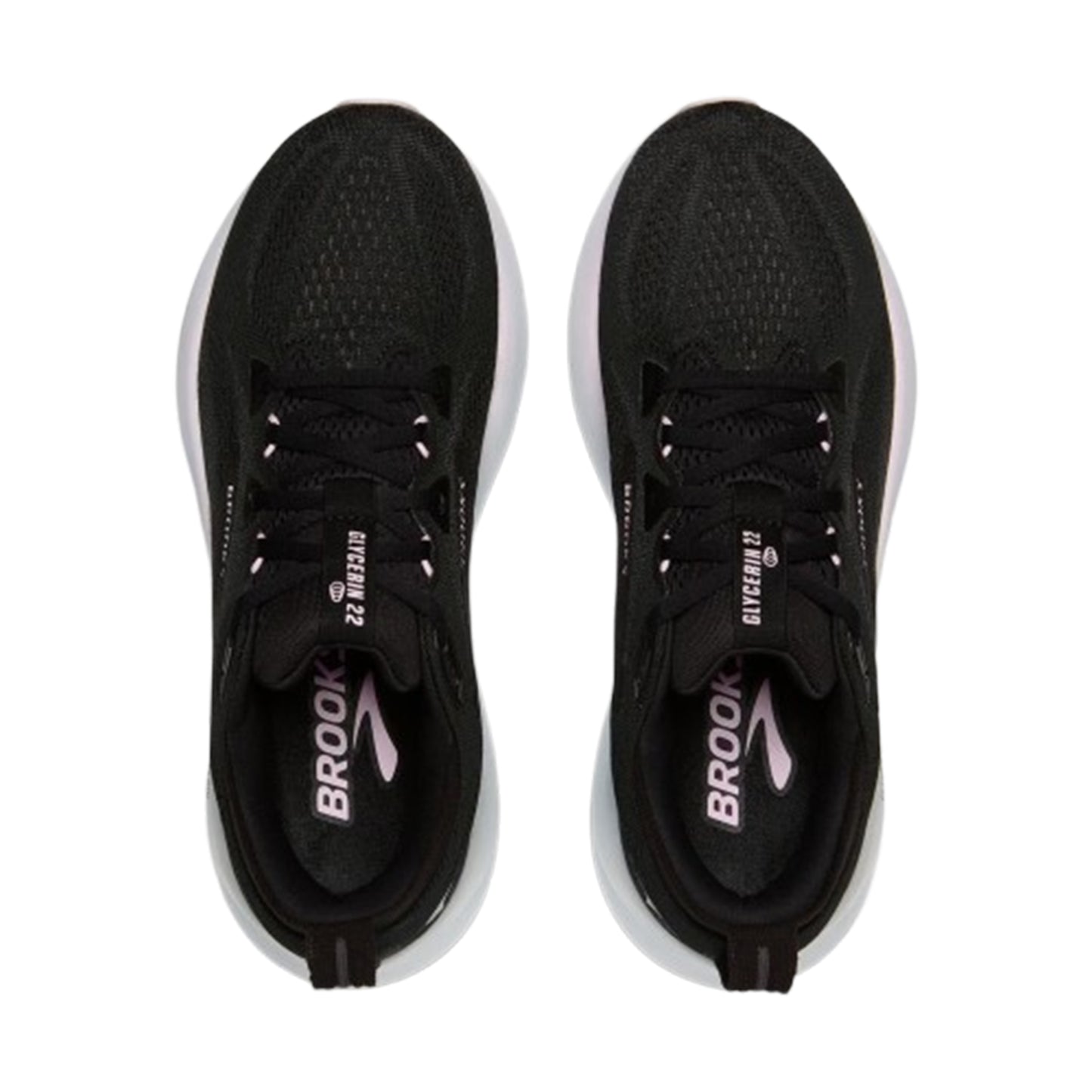 BROOKS WOMEN'S GLYCERIN 22 - BLACK/ORCHID ICE/WHITE (024) - 12