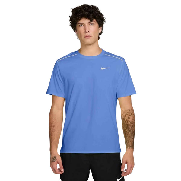 NIKE MEN'S MILER DRI-FIT UV PROTECTION SHORT-SLEEVE RUNNING TOP