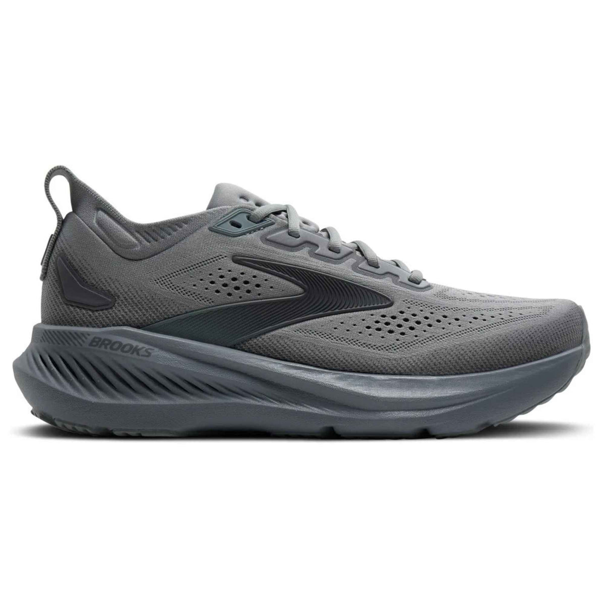 Brooks Glycerin GTS 23 Wide men's stability running shoe in Grey/Blackened Pearl/Black