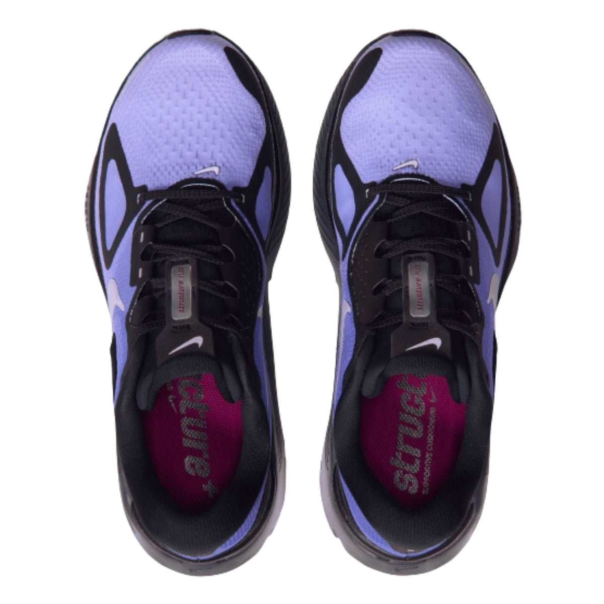 Nike Structure Plus women's stability running shoe in Black/Metallic Silver/Persian Violet, alternate view