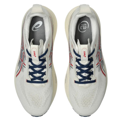ASICS Kayano 33 men's stability running shoe in White/White, alternate view