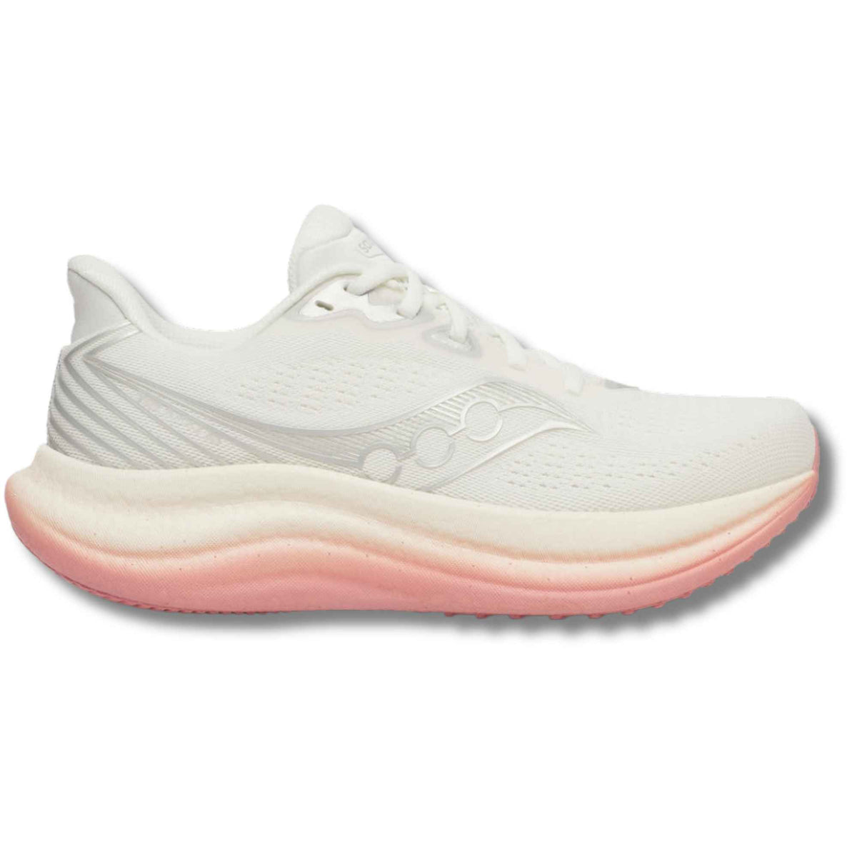 Saucony Triumph 23 women's road running shoe in Ivory/Mauve