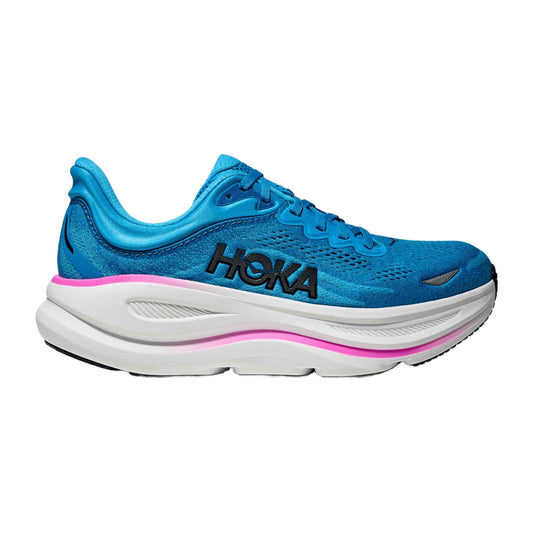 HOKA WOMEN'S BONDI 9 - SKYWARD BLUE/NEON FUCHSIA (SNNF) - 5