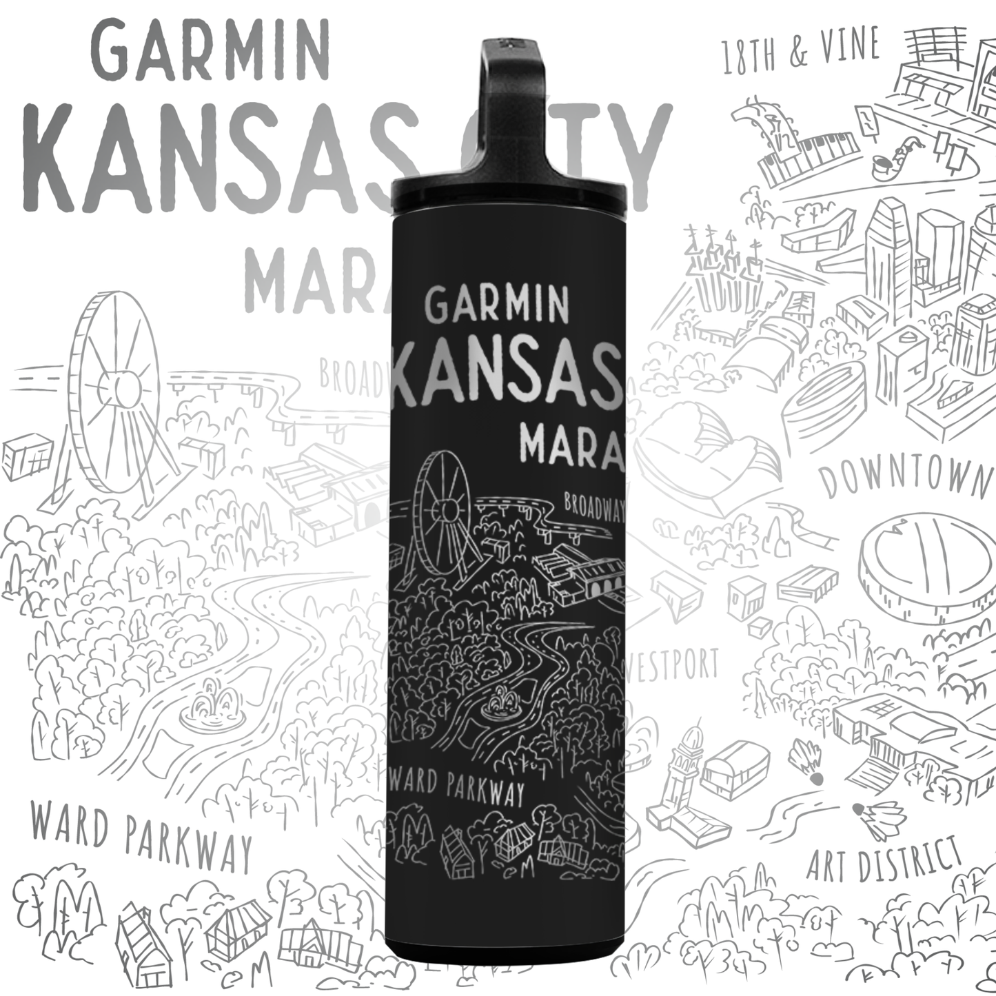 KC MARATHON MIIR 20 OZ WIDE MOUTH WATERBOTTLE