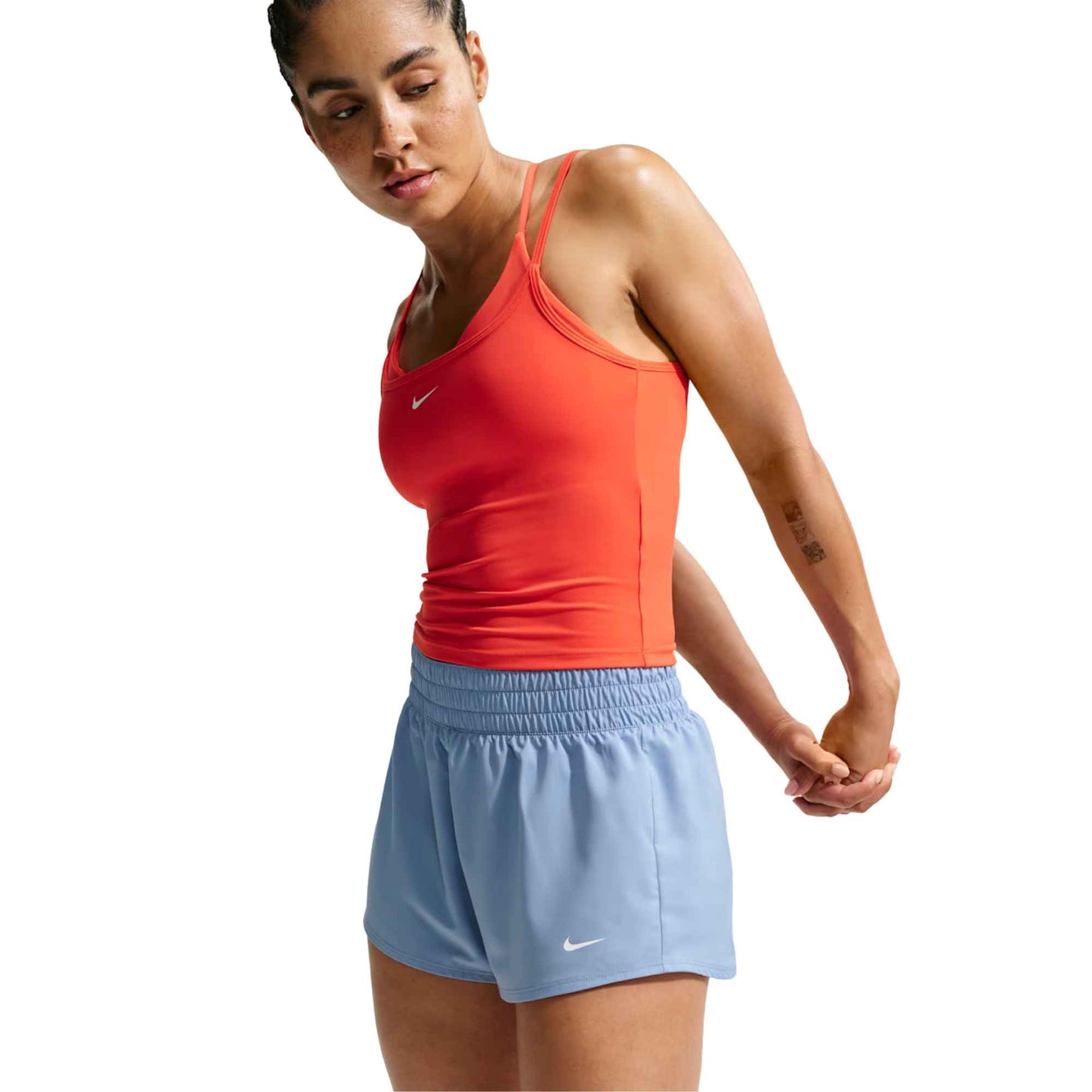 NIKE WOMEN'S ONE DRI-FIT MID-RISE 3" BRIEF-LINED SHORTS