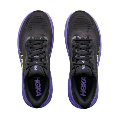 HOKA Clifton 11 men's road running shoe in Black/Neon Yuzu, alternate view