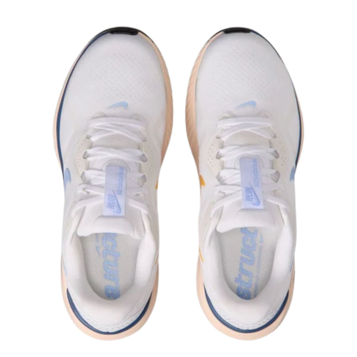 Nike Structure 26 women's stability running shoe in White/Aluminum/Mystic Navy/Sundial, alternate view