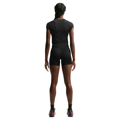 NIKE WOMEN'S DRI-FIT SEAMLESS CROPPED SHORT SLEEVE TOP