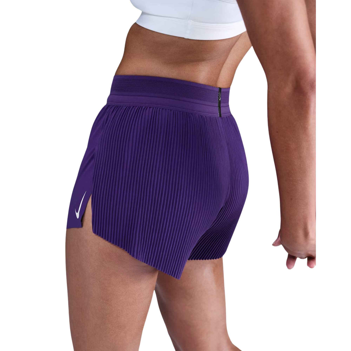 NIKE WOMEN'S AEROSWIFT DRI-FIT ADV MID-RISE BRIEF-LINED 3" RUNNING SHORTS