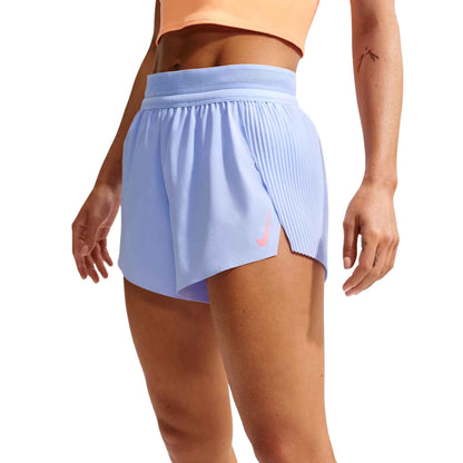 NIKE WOMEN'S AEROSWIFT DRI-FIT ADV MID-RISE BRIEF-LINED 3" RUNNING SHORTS