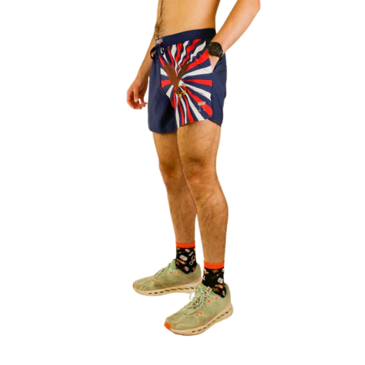 CHICKNLEGS MEN'S 5" DS RUNNING SHORTS