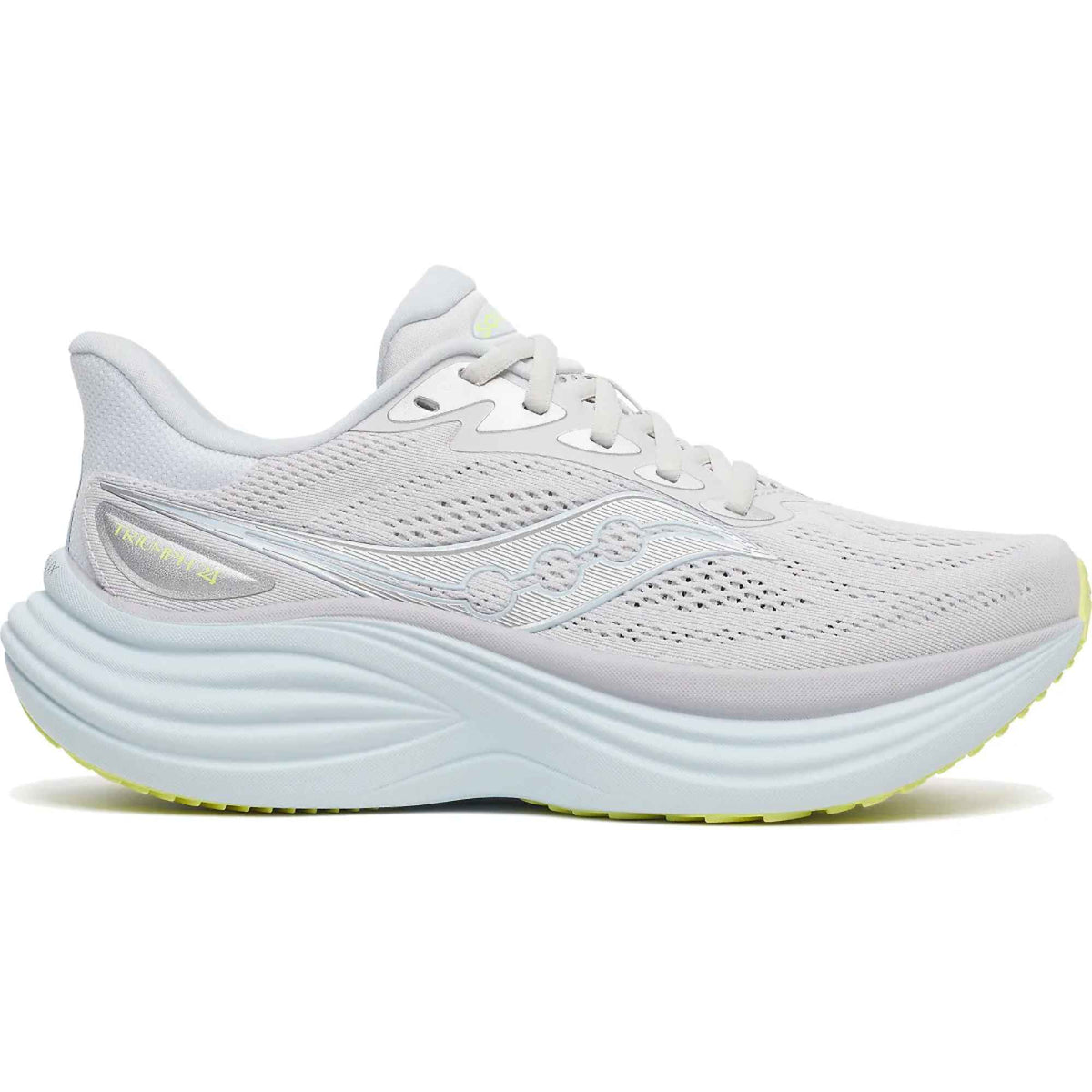 Saucony Triumph 24 women's road running shoe in Fog/Ice Melt