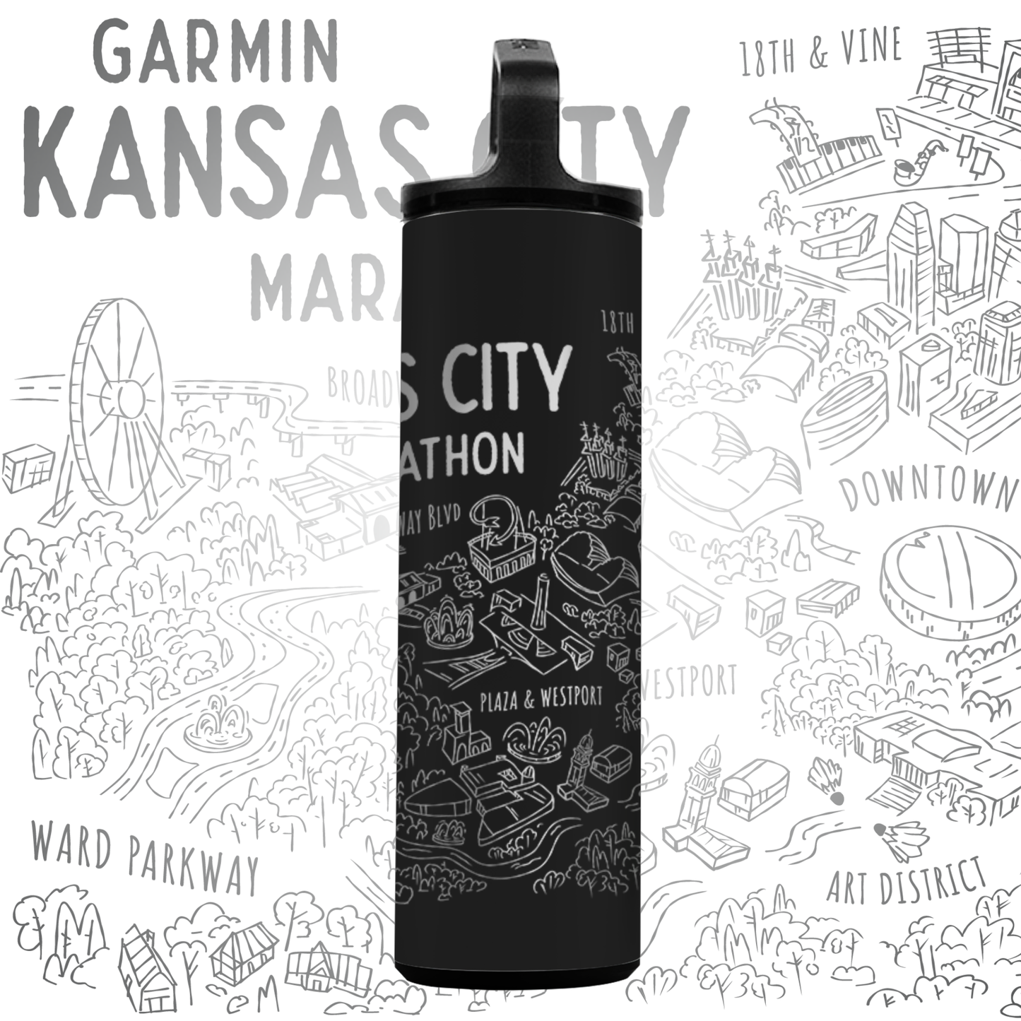 KC MARATHON MIIR 20 OZ WIDE MOUTH WATERBOTTLE