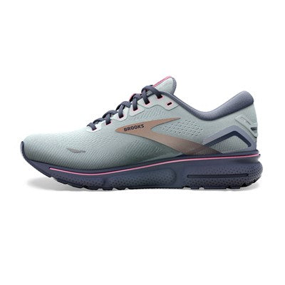 BROOKS WOMEN'S GHOST 15 - SPA BLUE/NEO PINK/ COPPER (492) - 5.5