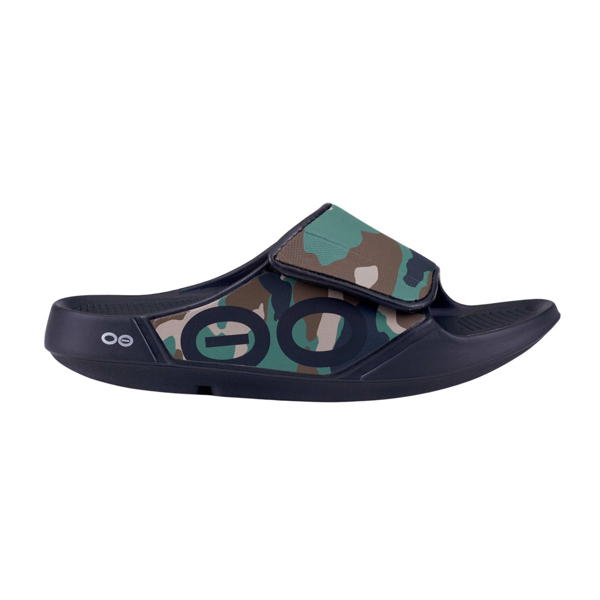 OOFOS OOahh Sport Flex Slide in Woodland Camo