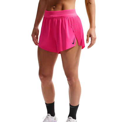 NIKE WOMEN'S AEROSWIFT DRI-FIT ADV MID-RISE BRIEF-LINED 3" RUNNING SHORTS