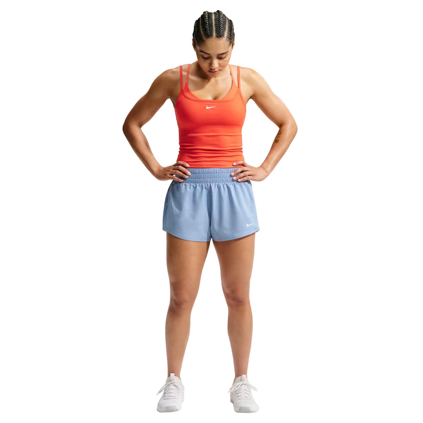 NIKE WOMEN'S ONE DRI-FIT MID-RISE 3" BRIEF-LINED SHORTS