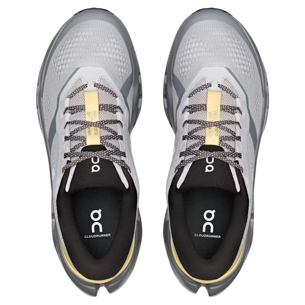 On Cloudrunner 3 men's stability running shoe in Platinum/Squash, alternate view