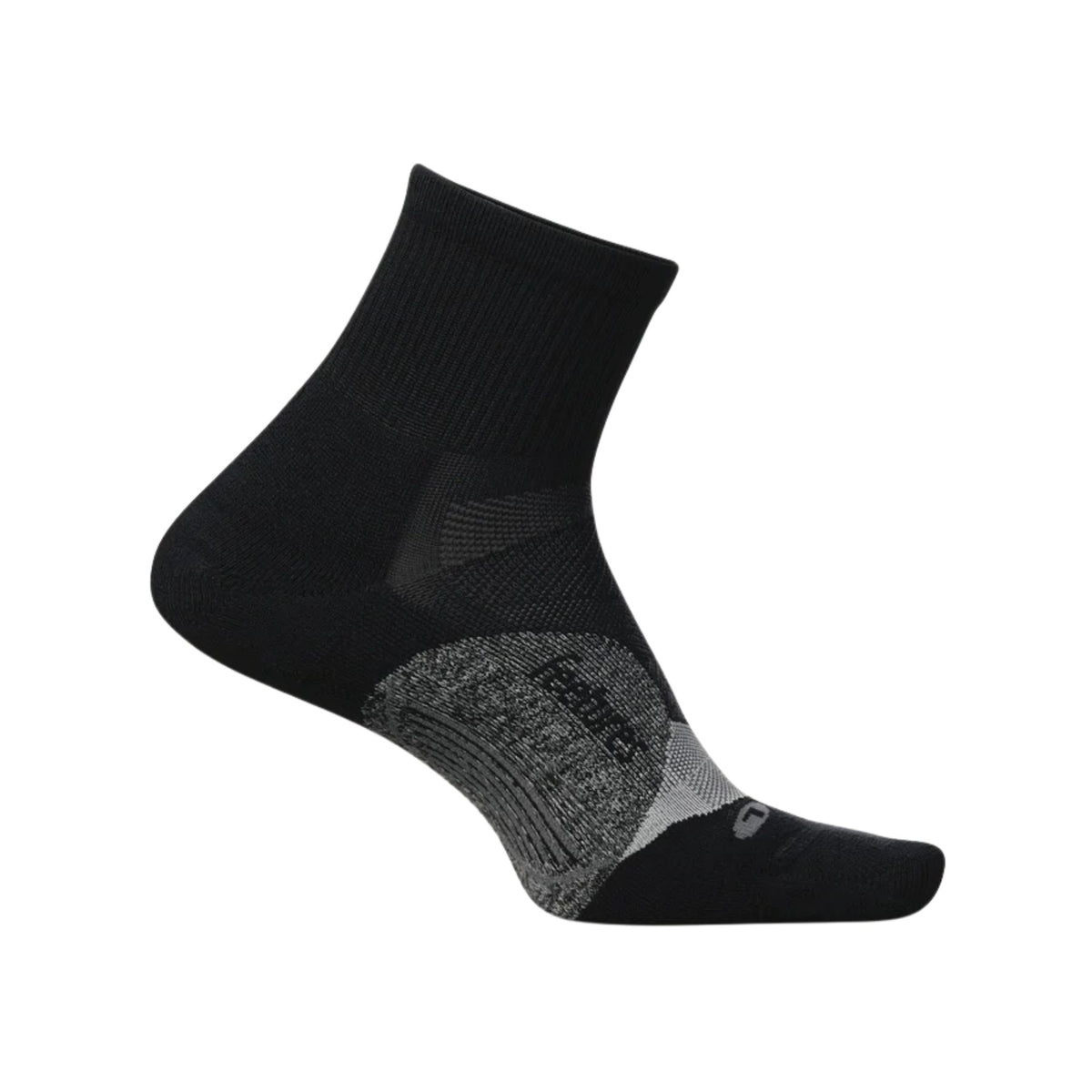 Feetures Elite Light Cushion Quarter Sock in Black