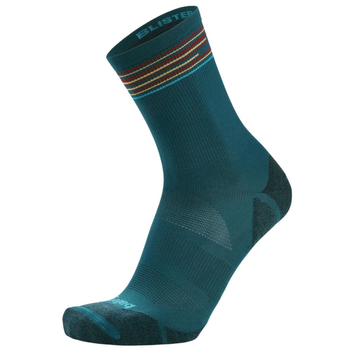 Balega Blister Resist Light Mini Crew Sock in Teal/Oriole