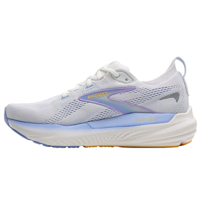 Brooks Glycerin GTS 22 women's stability running shoe in White/Blue Heron/Apricot, alternate view