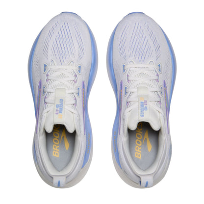 Brooks Glycerin GTS 22 women's stability running shoe in White/Blue Heron/Apricot, alternate view