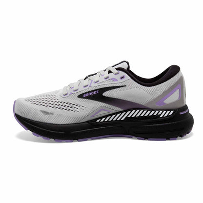 BROOKS WOMEN'S ADRENALINE 23 - GREY/BLACK/PURPLE (039) - 5.5