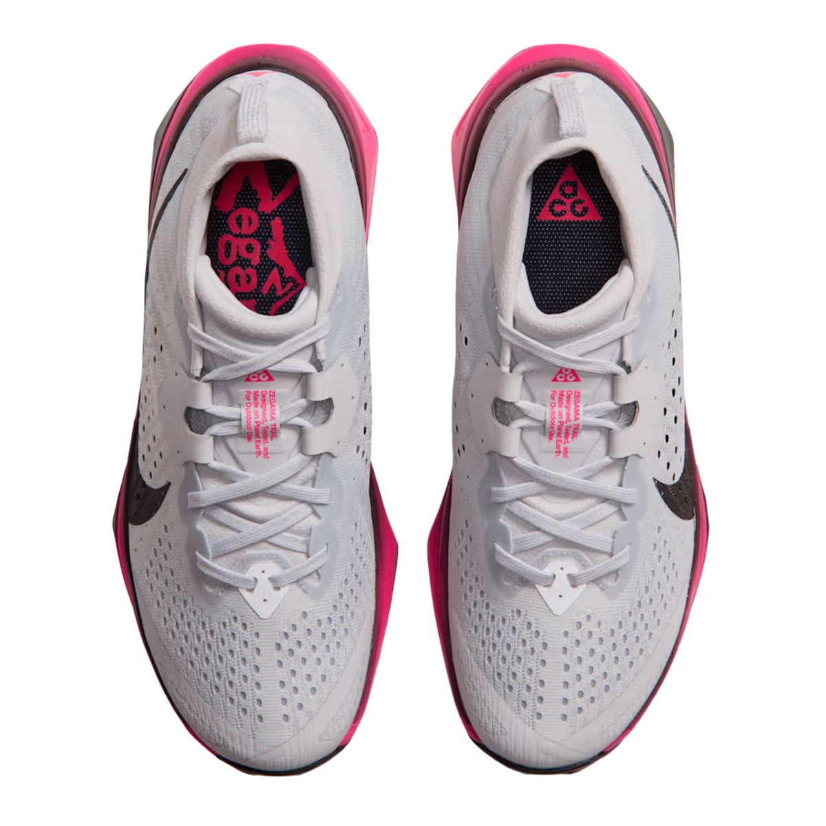 Nike ACG Zegama men's trail running shoe in Pure Platinum/Black/Hyper Pink, alternate view