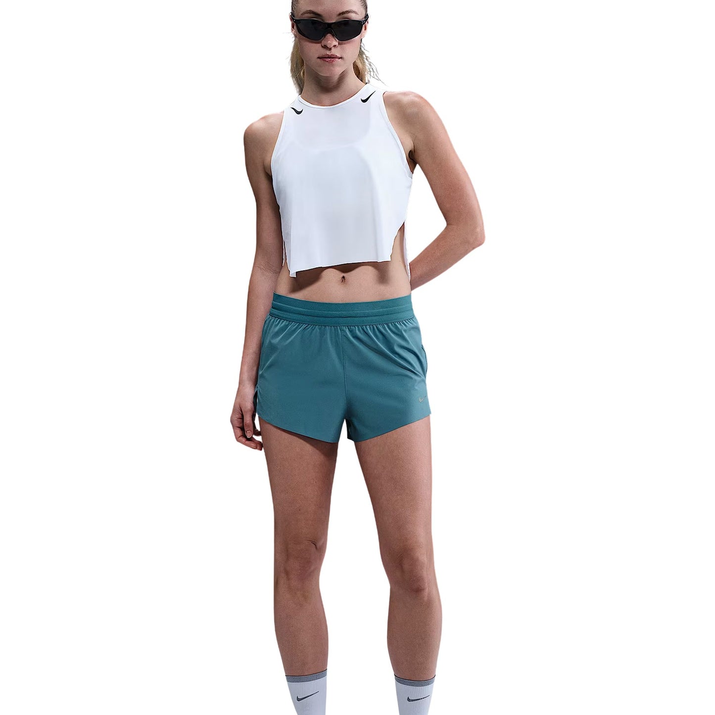 NIKE WOMEN'S SWIFT DRI-FIT MID-RISE 2.5" BRIEF-LINED RUNNING SHORTS