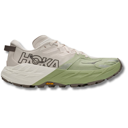 HOKA Speedgoat 7 women's trail running shoe in Alabaster/Morning Dew
