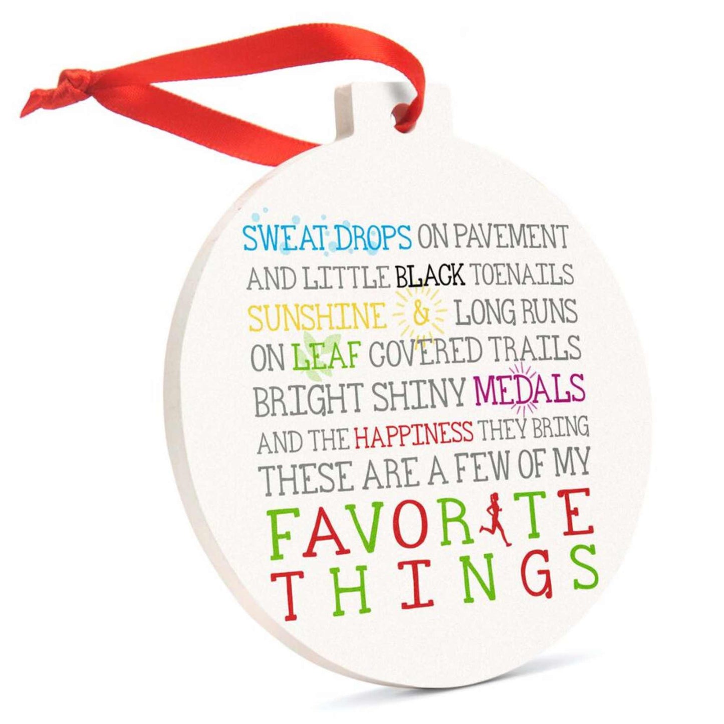 CHALKTALK SPORTS RUNNING ROUND CERAMIC ORNAMENT