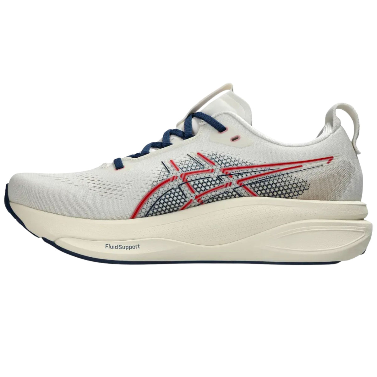 ASICS Kayano 33 men's stability running shoe in White/Stadium Orange, alternate view