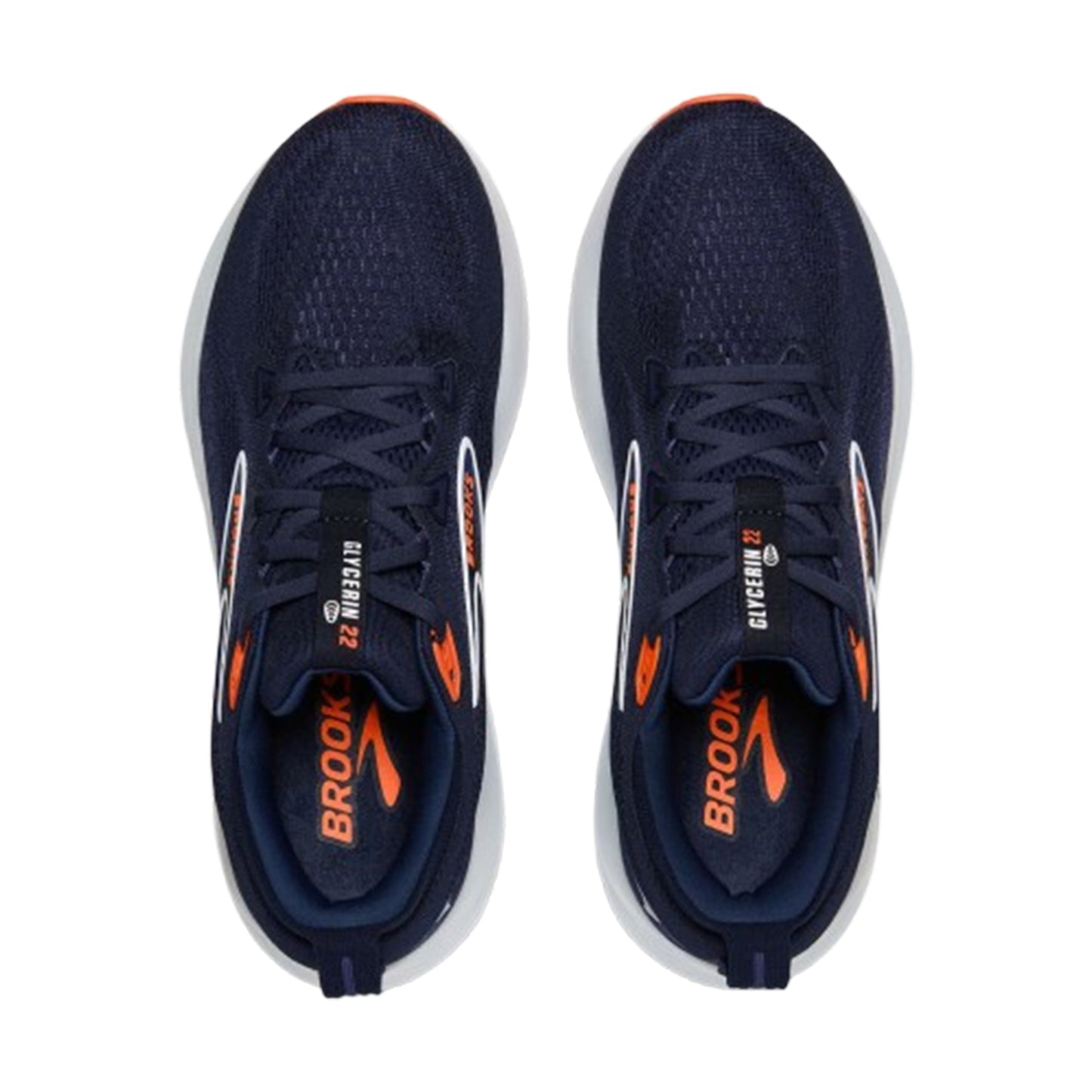 BROOKS MEN'S GLYCERIN 22 - PEACOAT/BLUE RIBBON/ORANGE (494) - 15