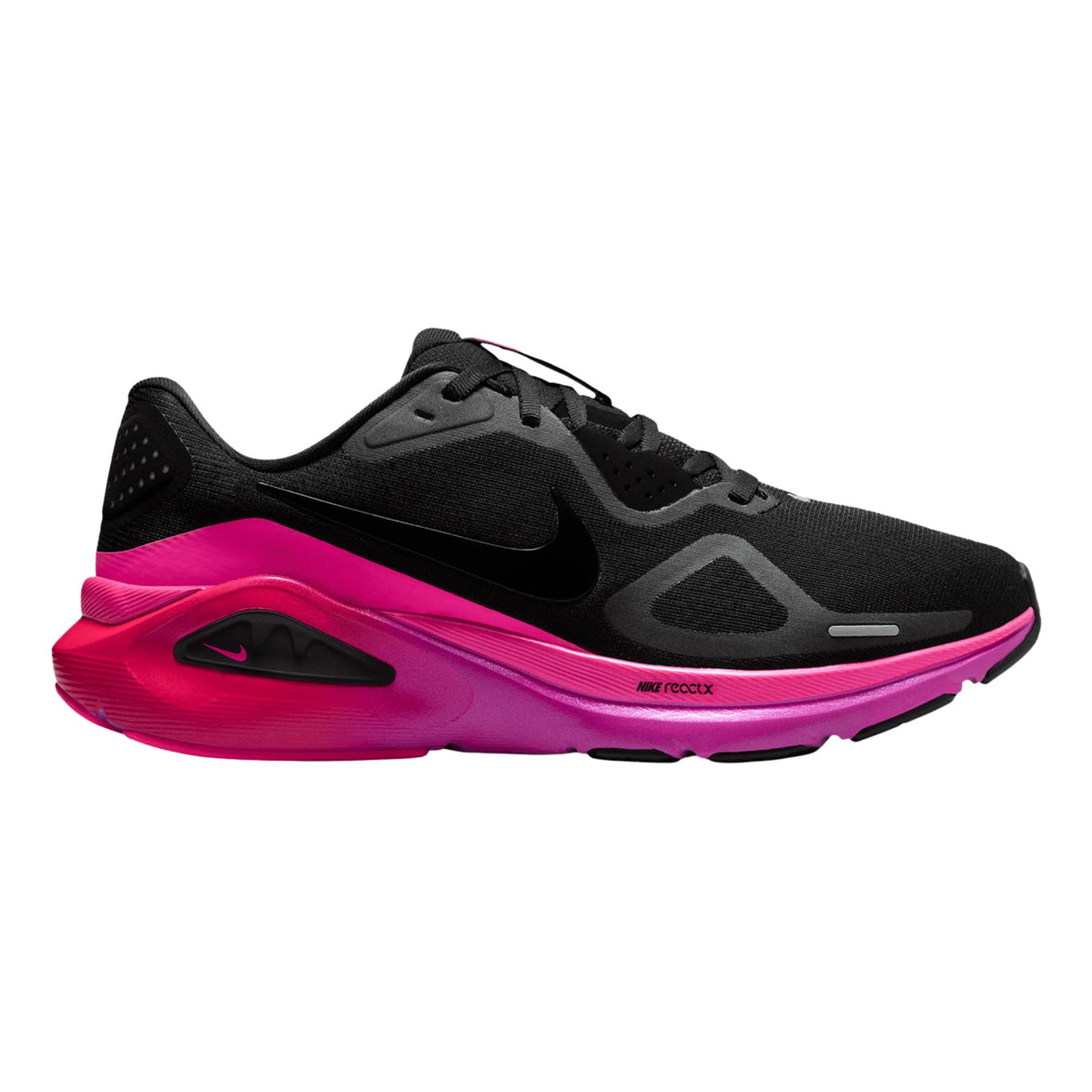 Nike Structure 26 women's stability running shoe in Black/Black/Hyper Pink/Laser Crimson