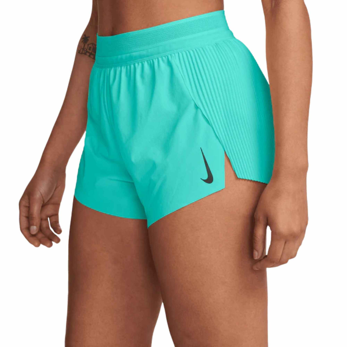 NIKE WOMEN'S AEROSWIFT DRI-FIT ADV MID-RISE BRIEF-LINED 3" RUNNING SHORTS