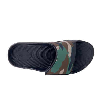 OOFOS OOahh Sport Flex Slide in Woodland Camo, alternate view