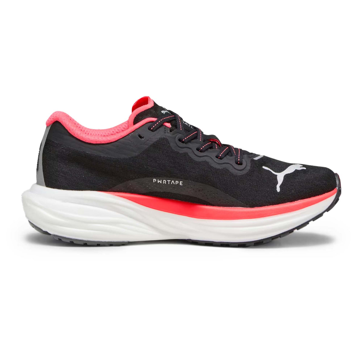 PUMA Deviate 2 women's road running shoe in Puma Black/Fire Orchid