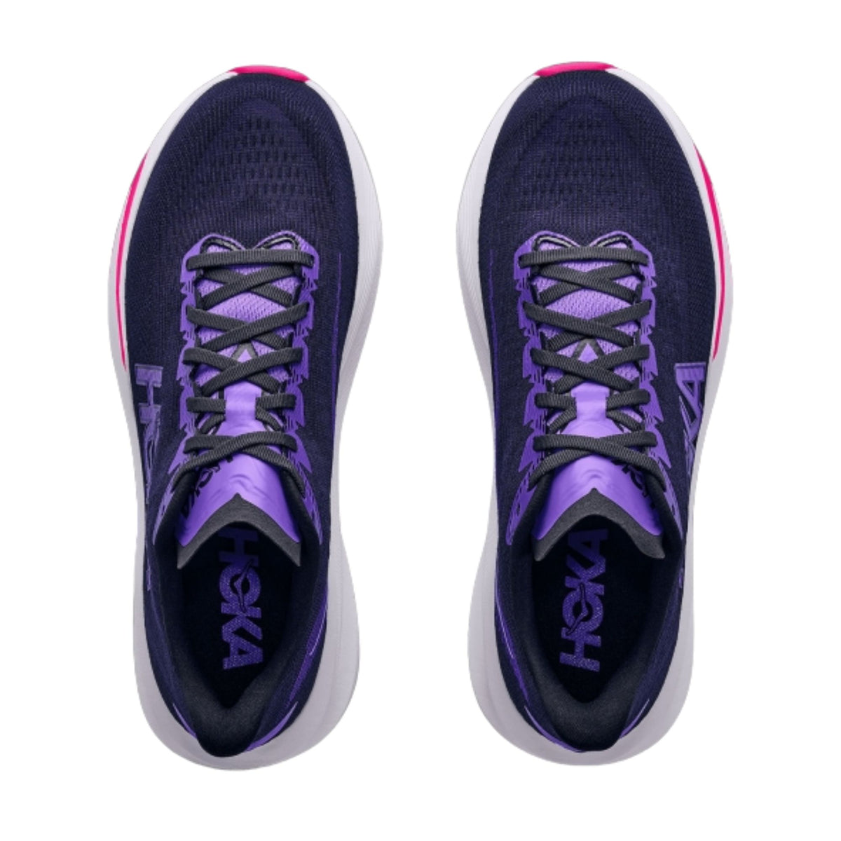 HOKA Mach 7 men's running shoe in Carbon Black/Cosmic Purple, alternate view