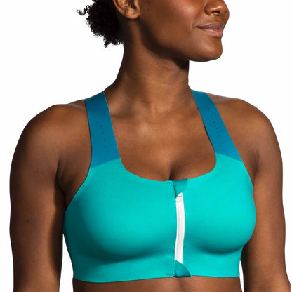 BROOKS WOMEN'S DARE ZIP RUN BRA 2.0