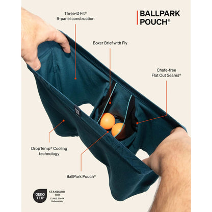 SAXX DROPTEMP COOLING COTTON BOXER BRIEF FLY