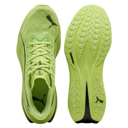 PUMA Deviate Pure Nitro men's road running shoe in Sunny Lime/Puma Black, alternate view