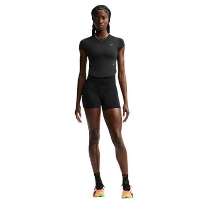 NIKE WOMEN'S DRI-FIT SEAMLESS CROPPED SHORT SLEEVE TOP