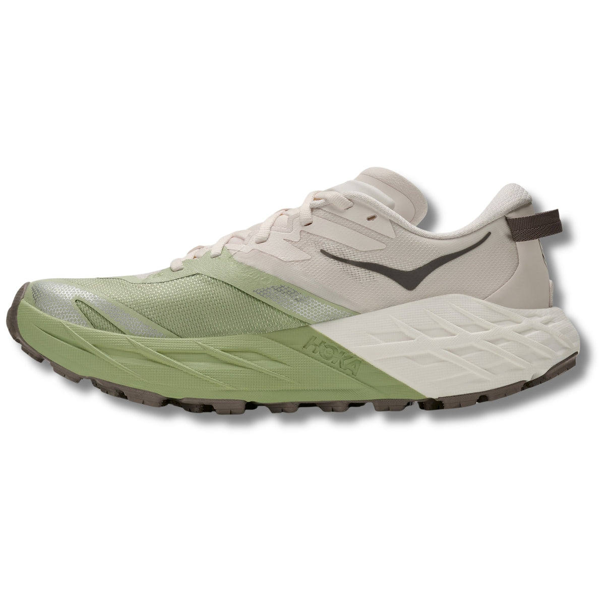 HOKA Speedgoat 7 women's trail running shoe in Alabaster/Morning Dew, alternate view