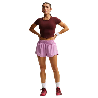 NIKE WOMEN'S ONE DRI-FIT MID-RISE 3" BRIEF-LINED SHORTS