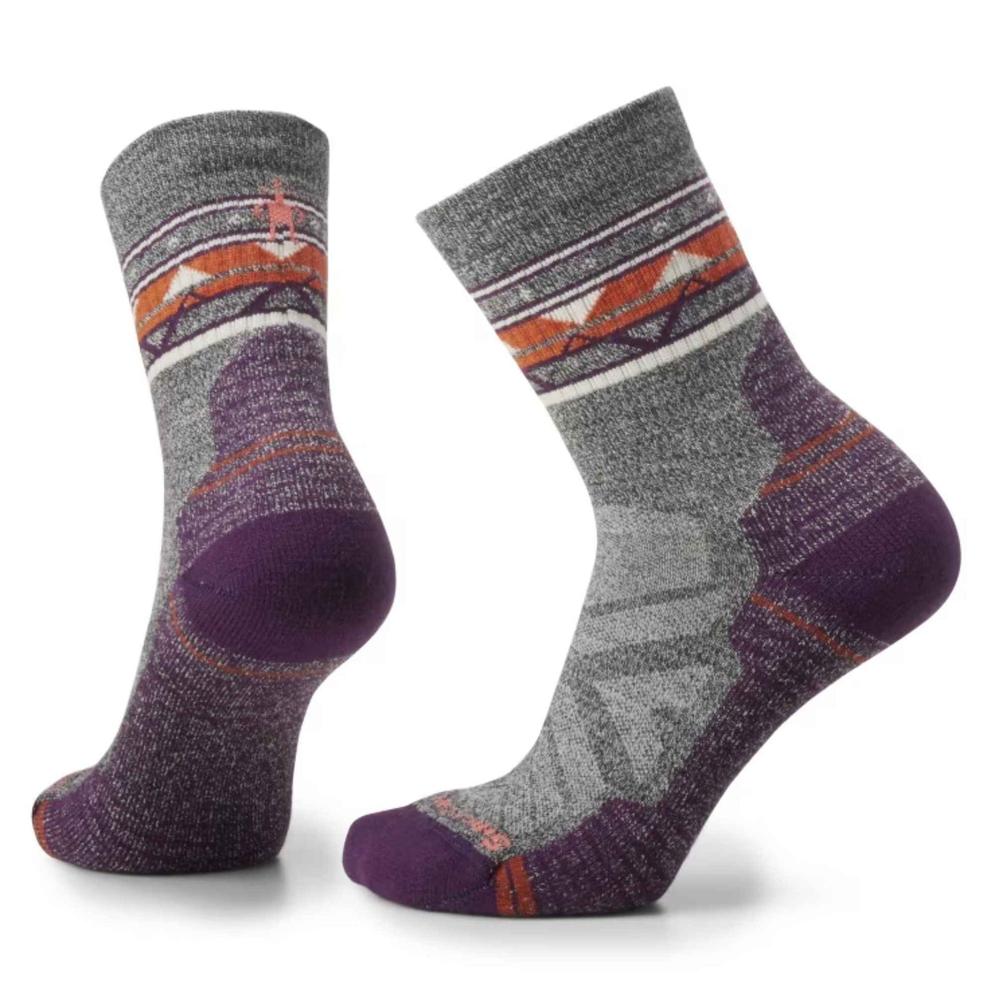 SMARTWOOL WOMEN'S HIKE LIGHT CUSHION ZIG ZAG VALLEY MID CREW SOCK